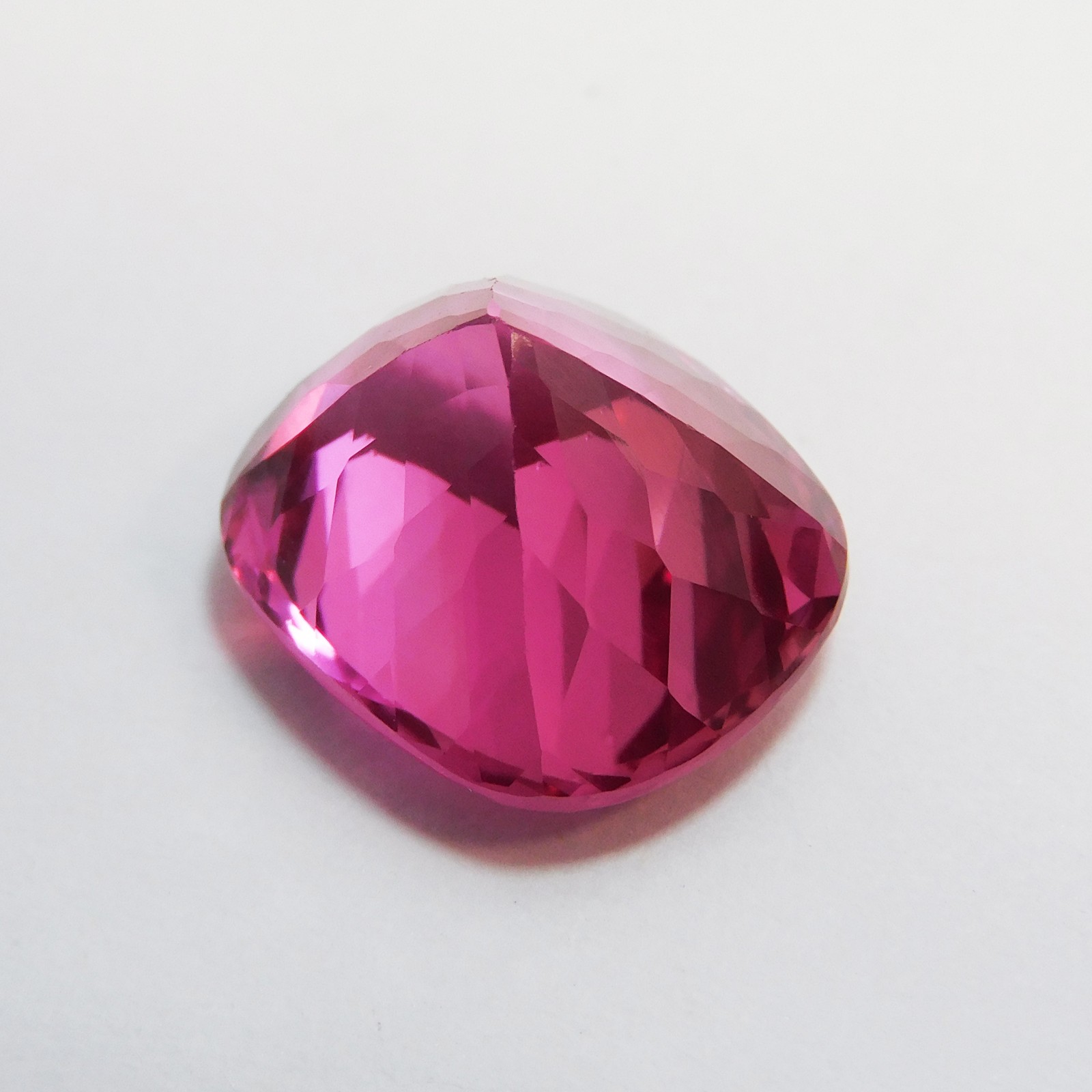 CERTIFIED Pink Cushion Cut 19.35 Ct Natural Tourmaline Enhanced Loose Gemstone