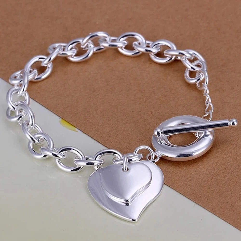 925 Sterling Silver Bracelet Round Mesh Bracelet for Women Engagement