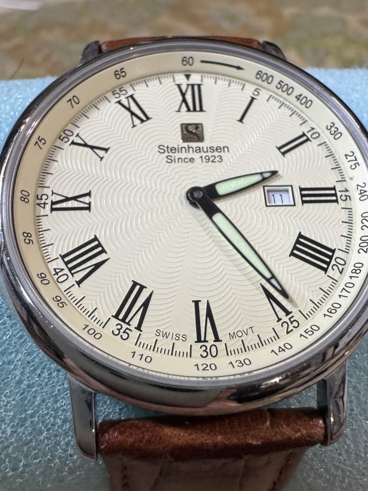 VINTAGE Steinhausen Altdorf Men’s Watch Silver / Cream Needs Battery LW13645
