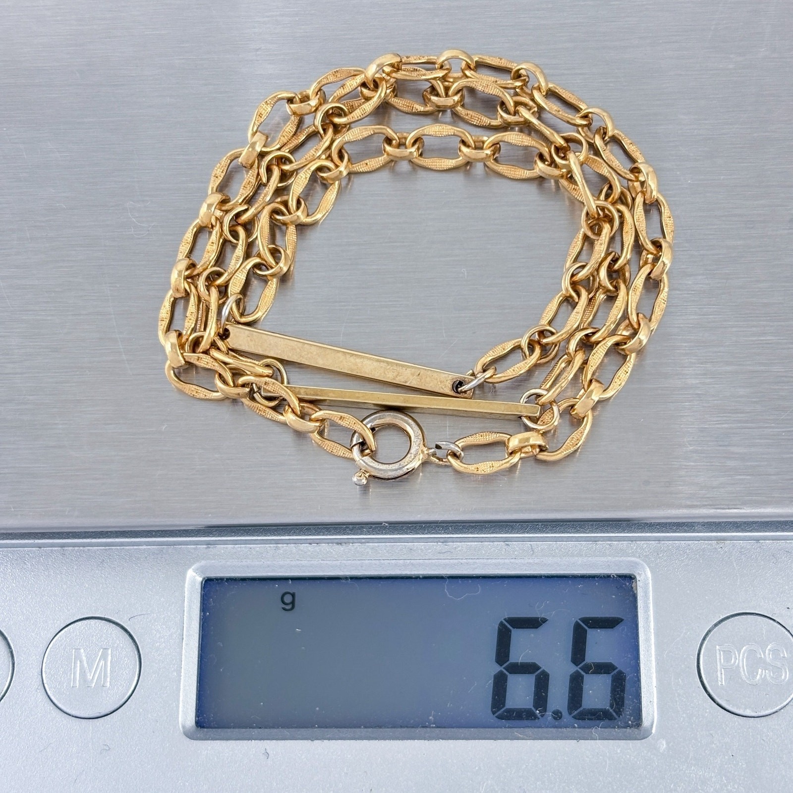 Vintage 12K Gold Filled 1/20 4.2mm Chain Necklace 14.25″