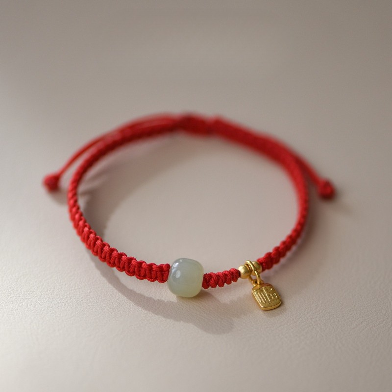Red Hand Woven Red String Lucky Pendant Bracelet Couple Bracelet Birthday Gift
