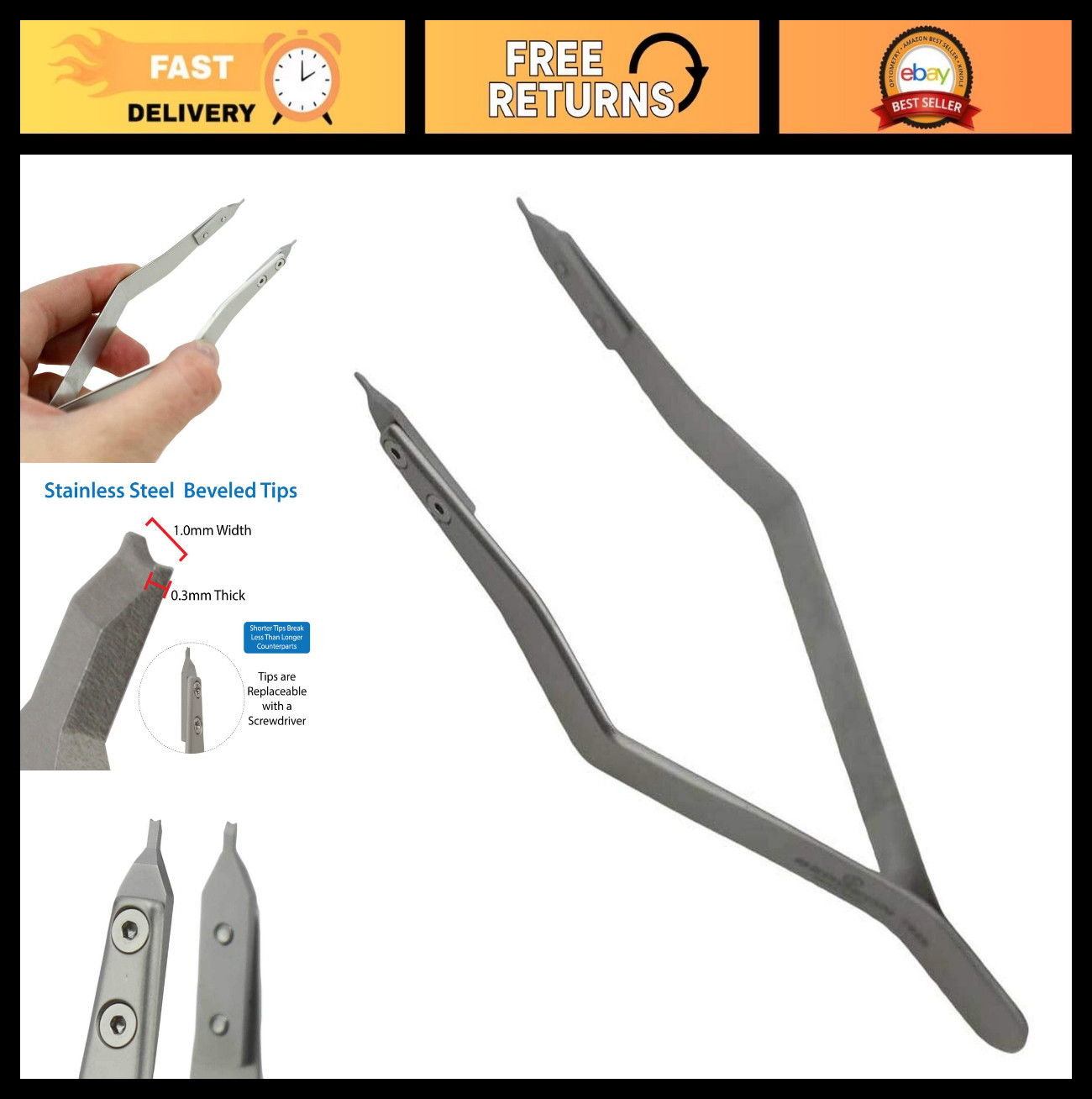 Spring Bar Tweezer Tool for Lug Removal – Precision Fitting & Watch Repair