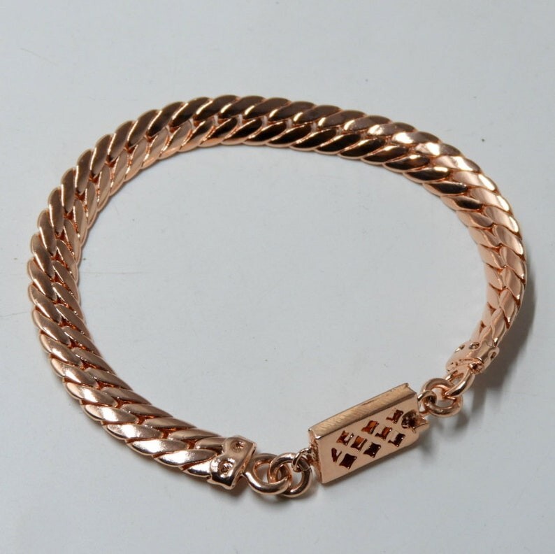 Pure Copper Snake Chain Bracelet Copper Arthritis Pain Relief Biker Bracelet