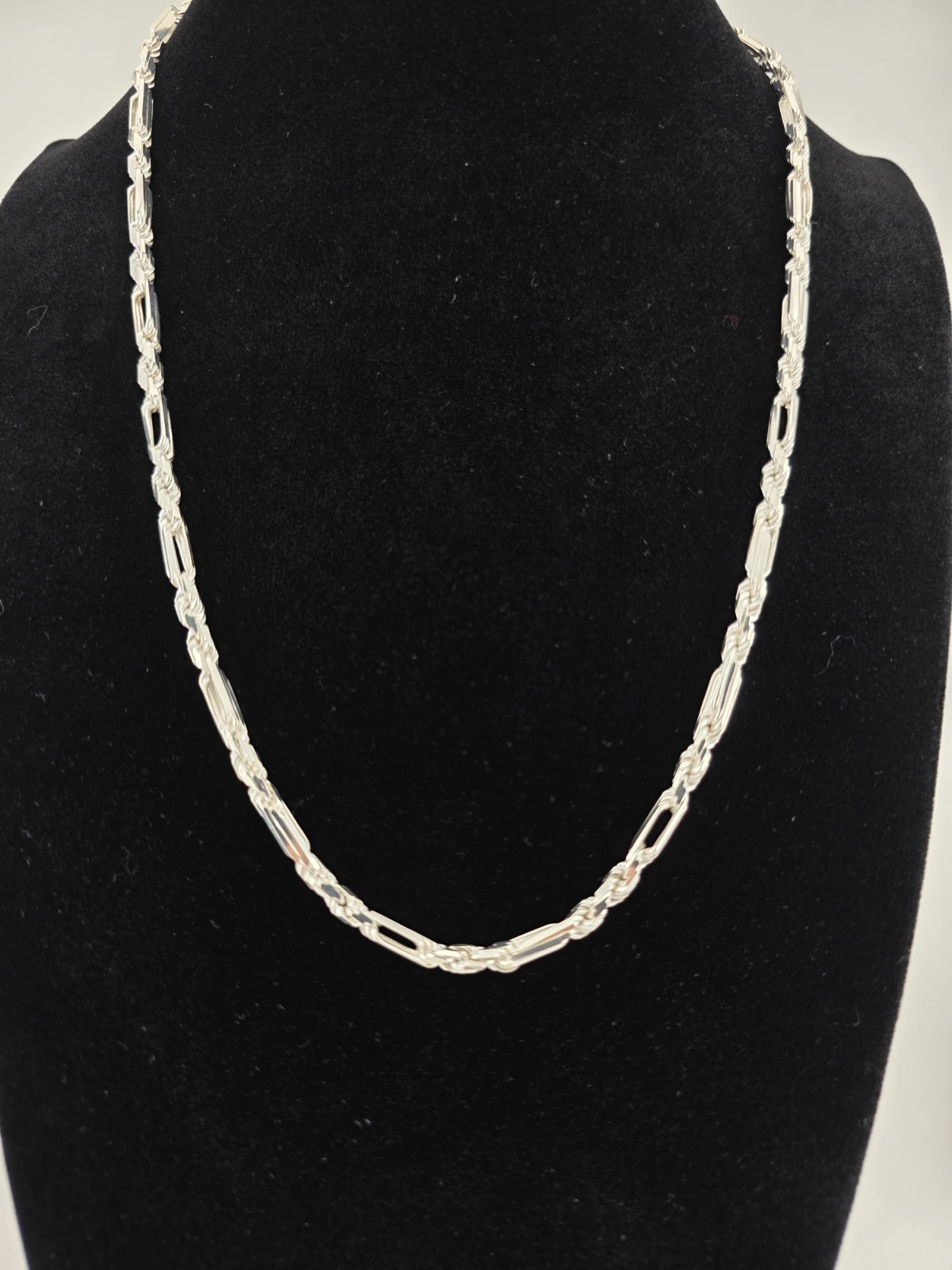 22″ 4mm Sterling Silver Milano/Figarope Chain