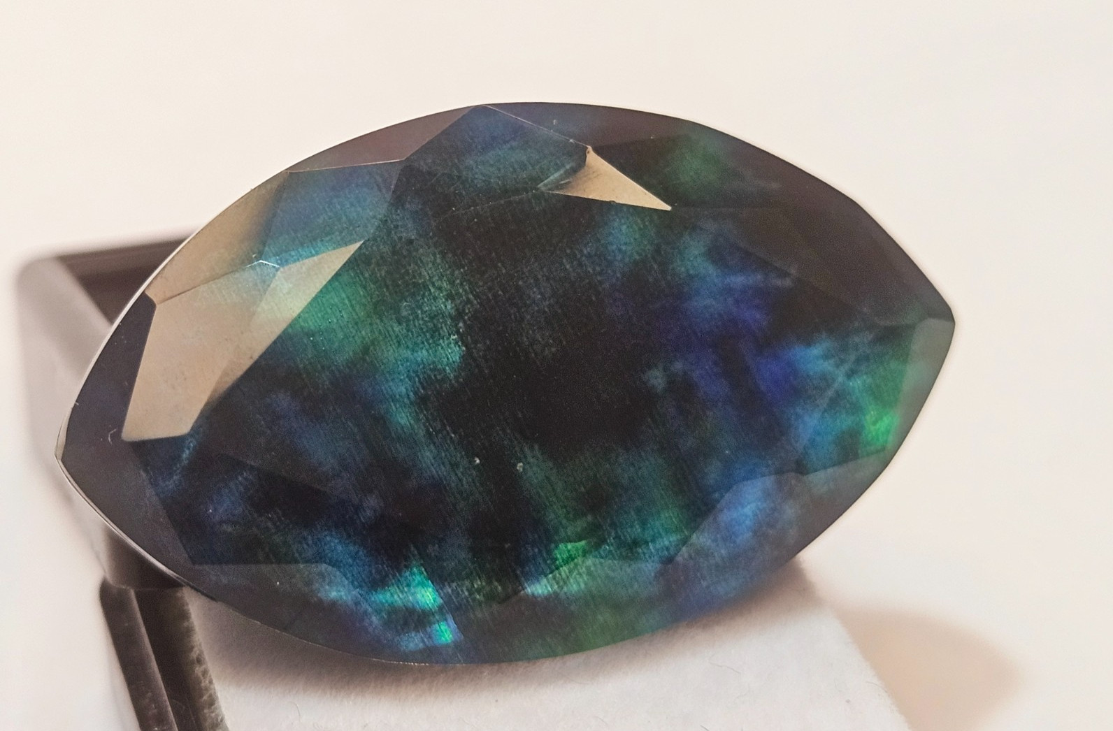 Opal-Like Organic Doublet 45+ Ct Natural Ammolite Marquise Cut Loose Gemstone