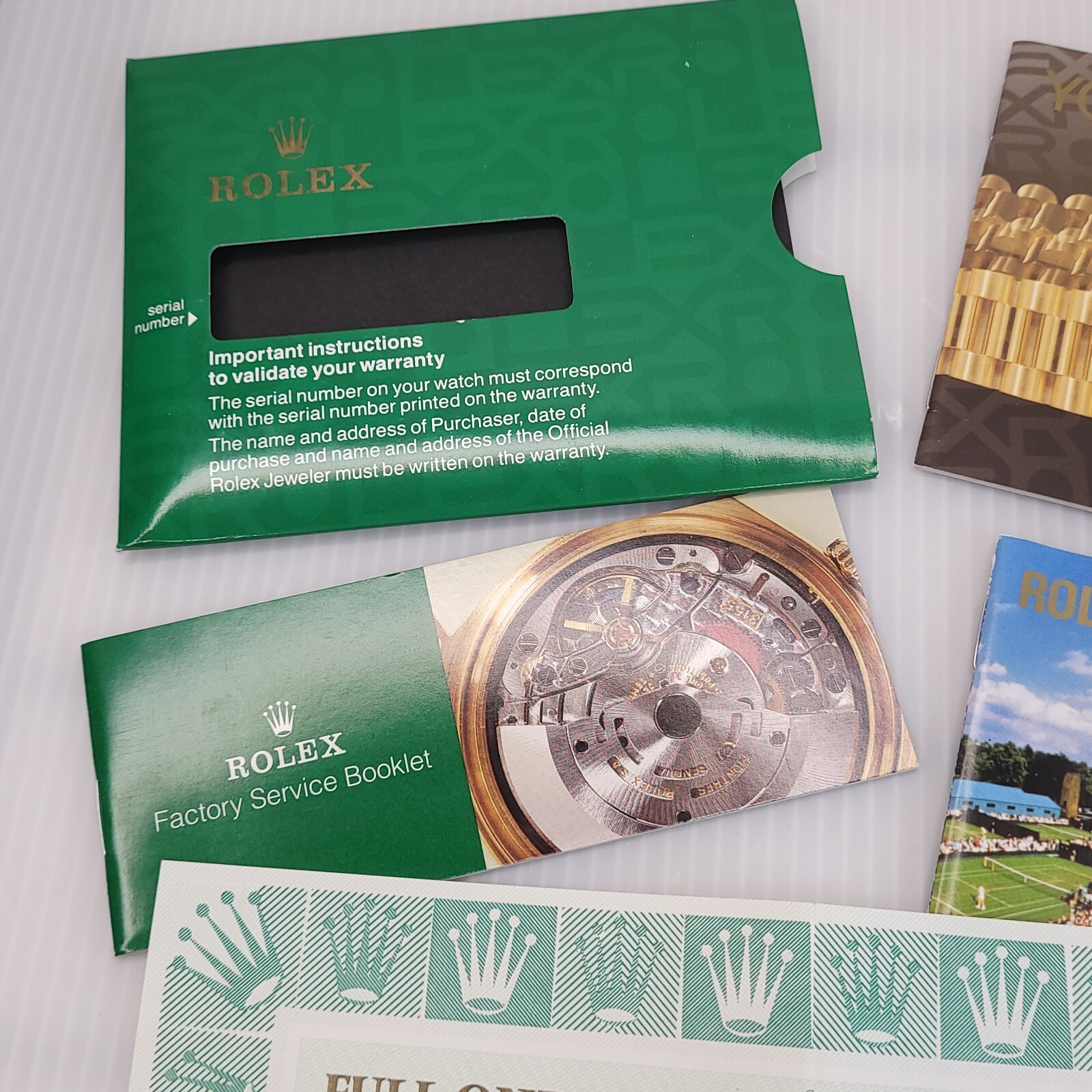 1990s Rolex 6916 Warranty Certificate & Booklets (Buyer’s Name On Cert) No Watch