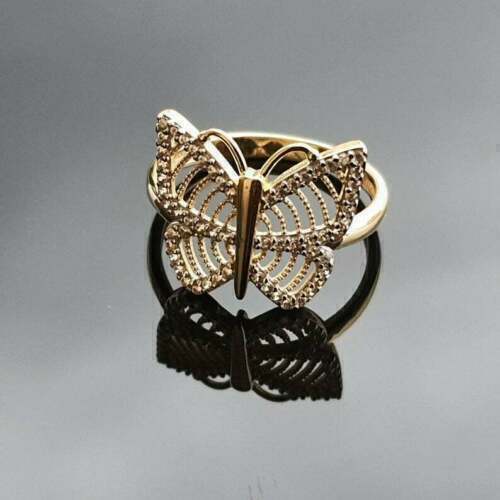 1.20Ct Round Cut Simulated Diamond Engagement Ring 14K Yellow Gold Plated