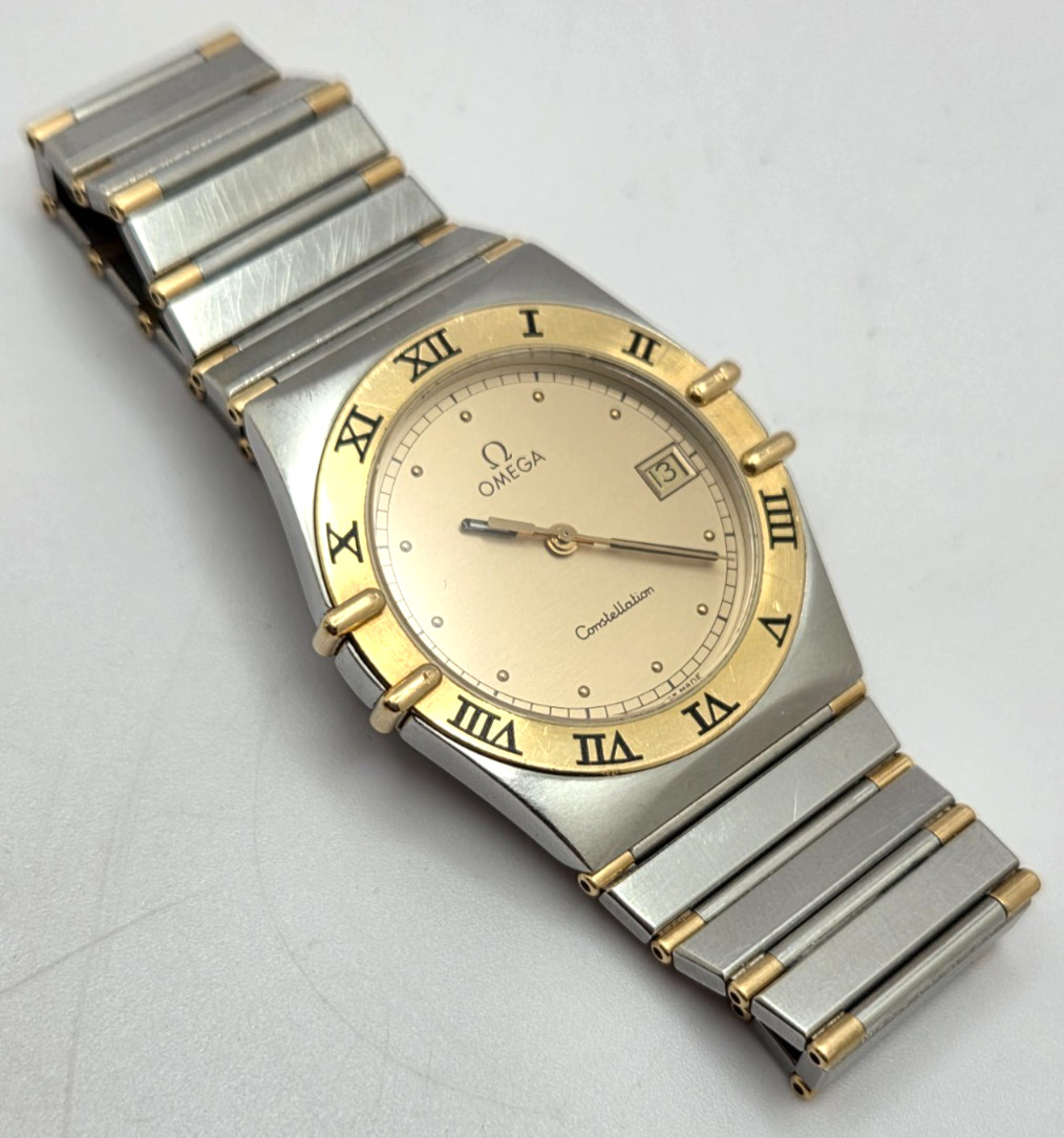 Omega Constellation 18k & Stainless Steel Ref 396.1080 Wristwatch 34mm case work