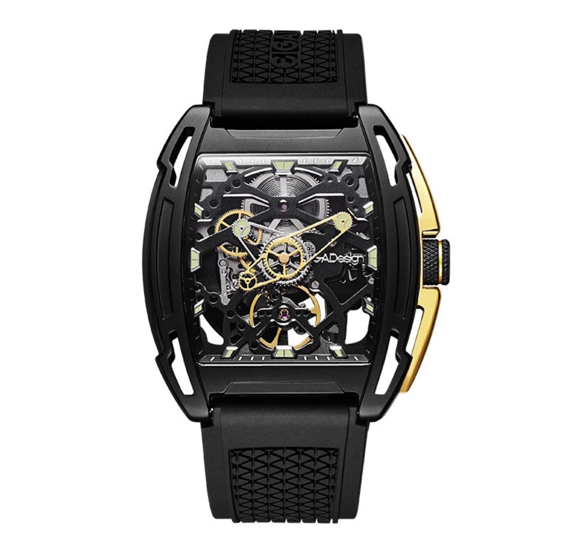 CIGA Design Z Series Automatic Openworked Steel Dlc Gold Black Men’s Watch