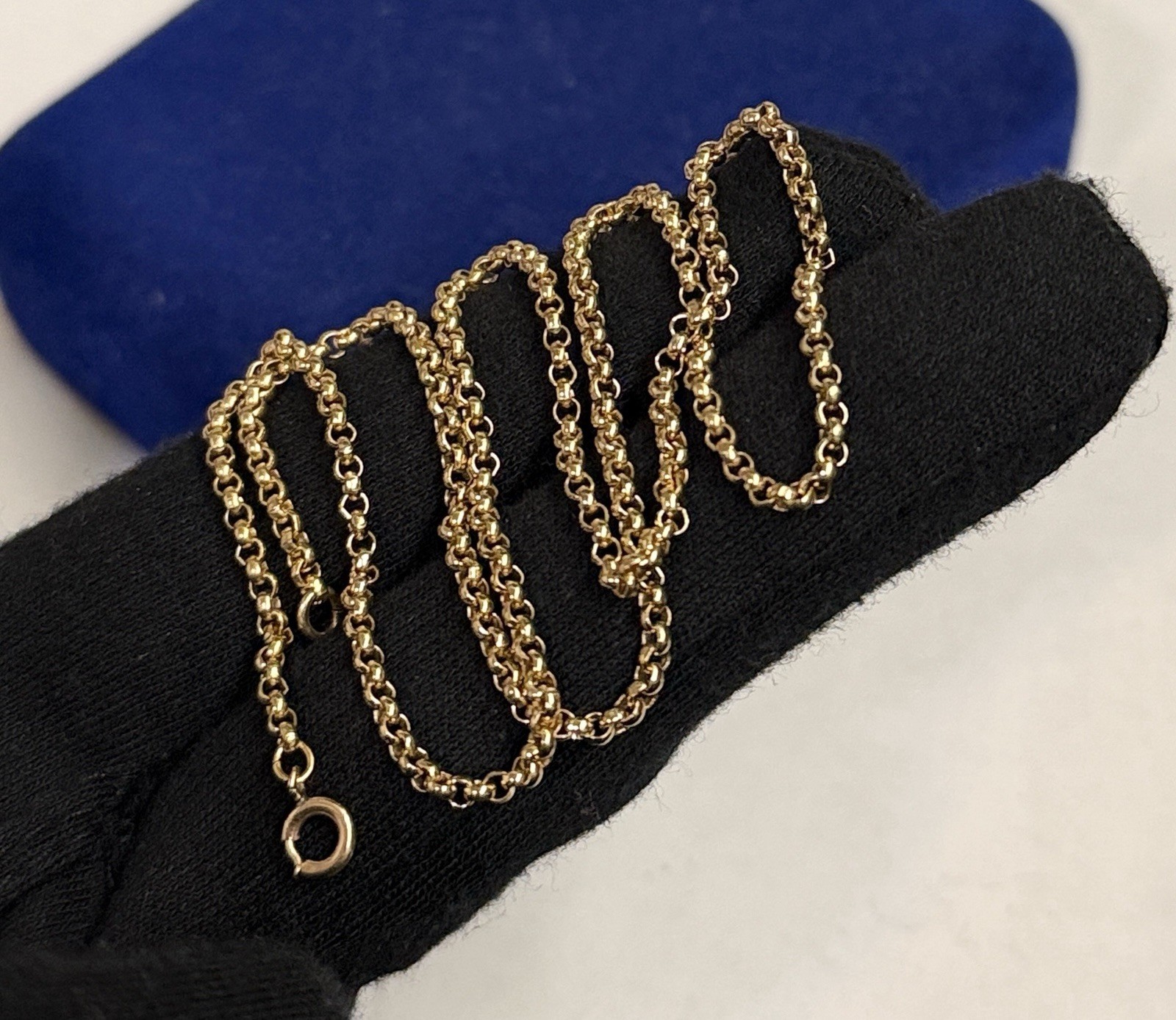 MUST! Cable Gold Filled Necklace 18” Rolo Link GF VTG EDWARDIAN 2.4mm 6.2g