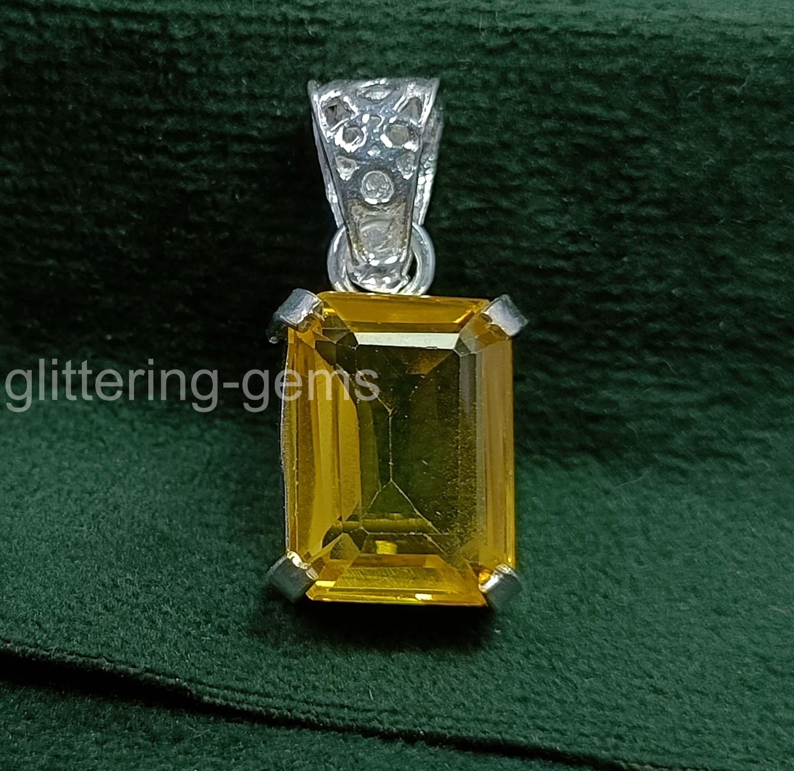 IGL Certified 25.0 Ct Natural Sapphire 925 Silver Pendant Loose Gemstone 5JOU