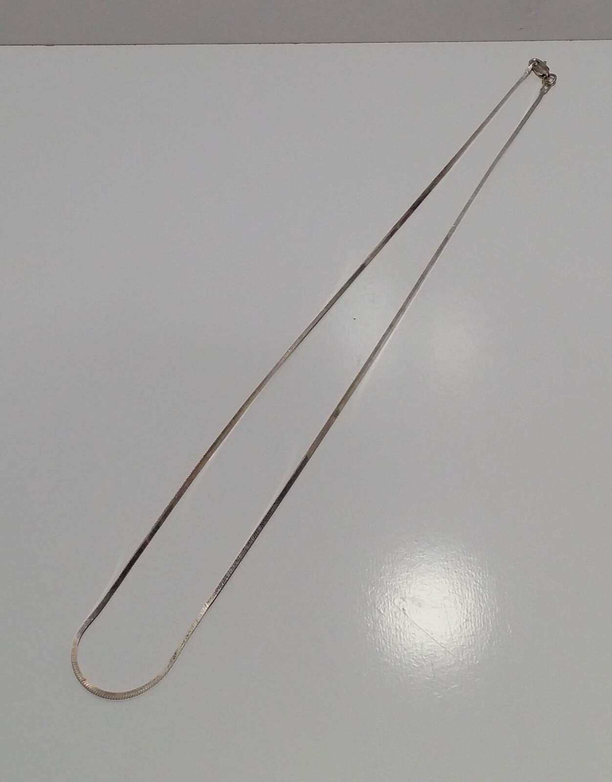 20″ Herringbone Chain Solid 925 Sterling Silver NECKLACE, width 1mm