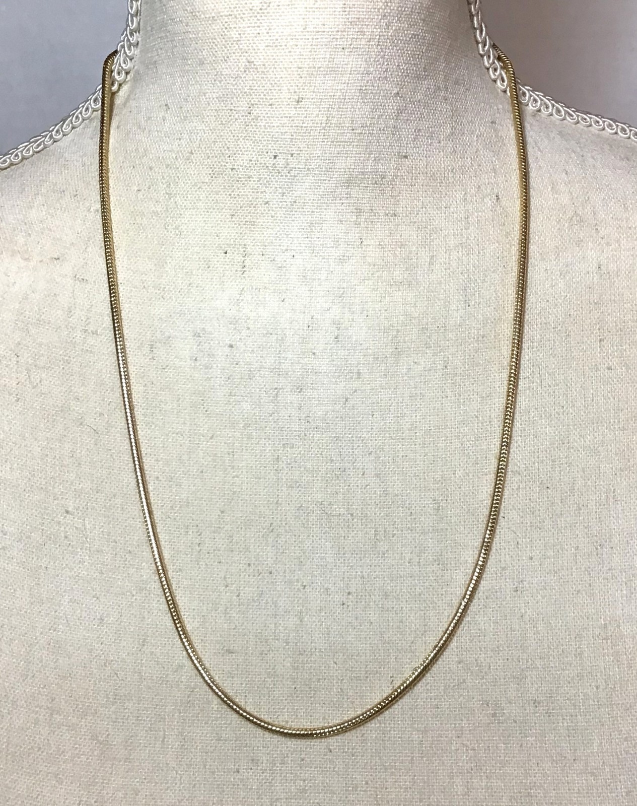 Snake Chain Gold Plated Necklace Lobster Closure 12.00″ Long