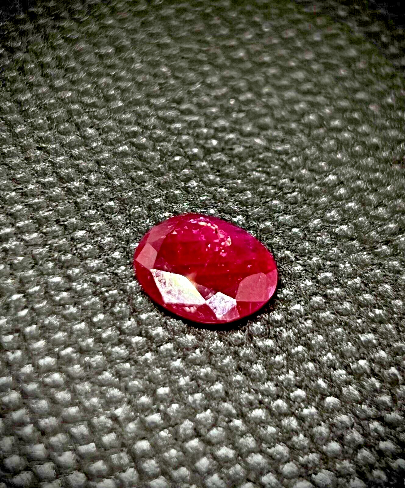 2.025 Cts Oval Red Natural Ruby Very Rare Heavily Included Untreated @Madagascar