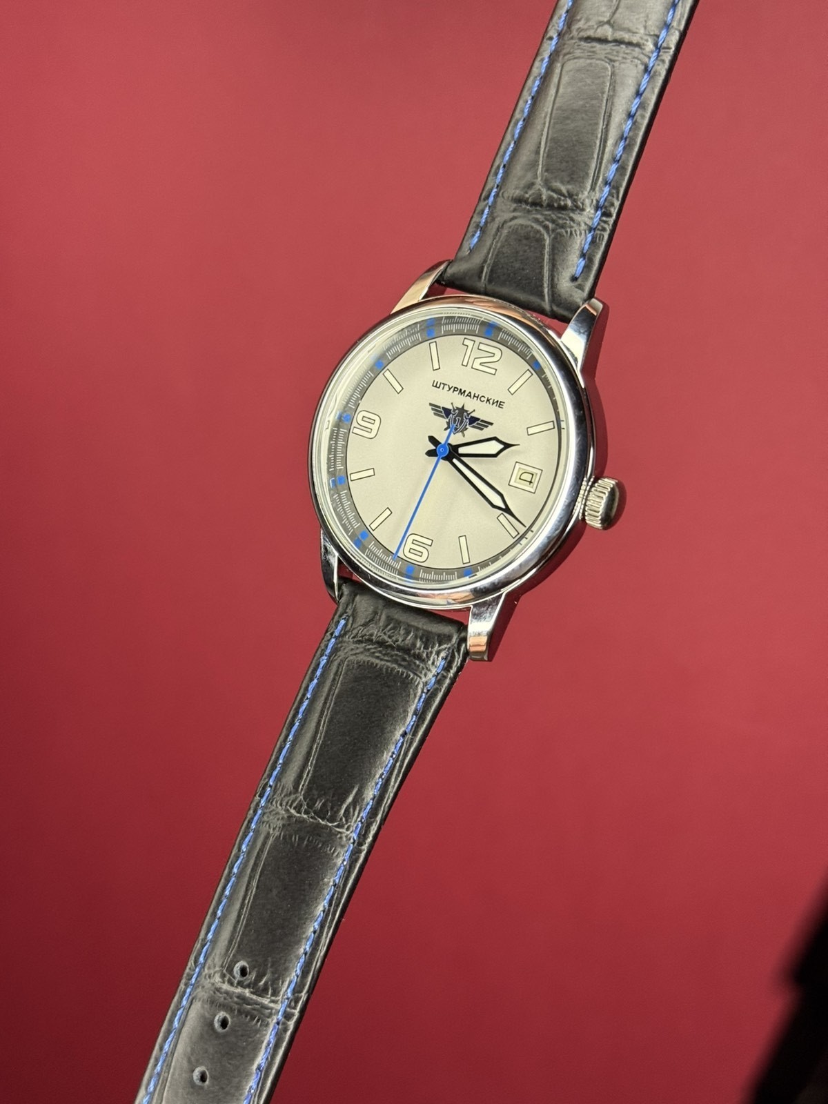 Aviator Watch Mechanical Pilot Soviet USSR Military Calendar Men Day Raketa