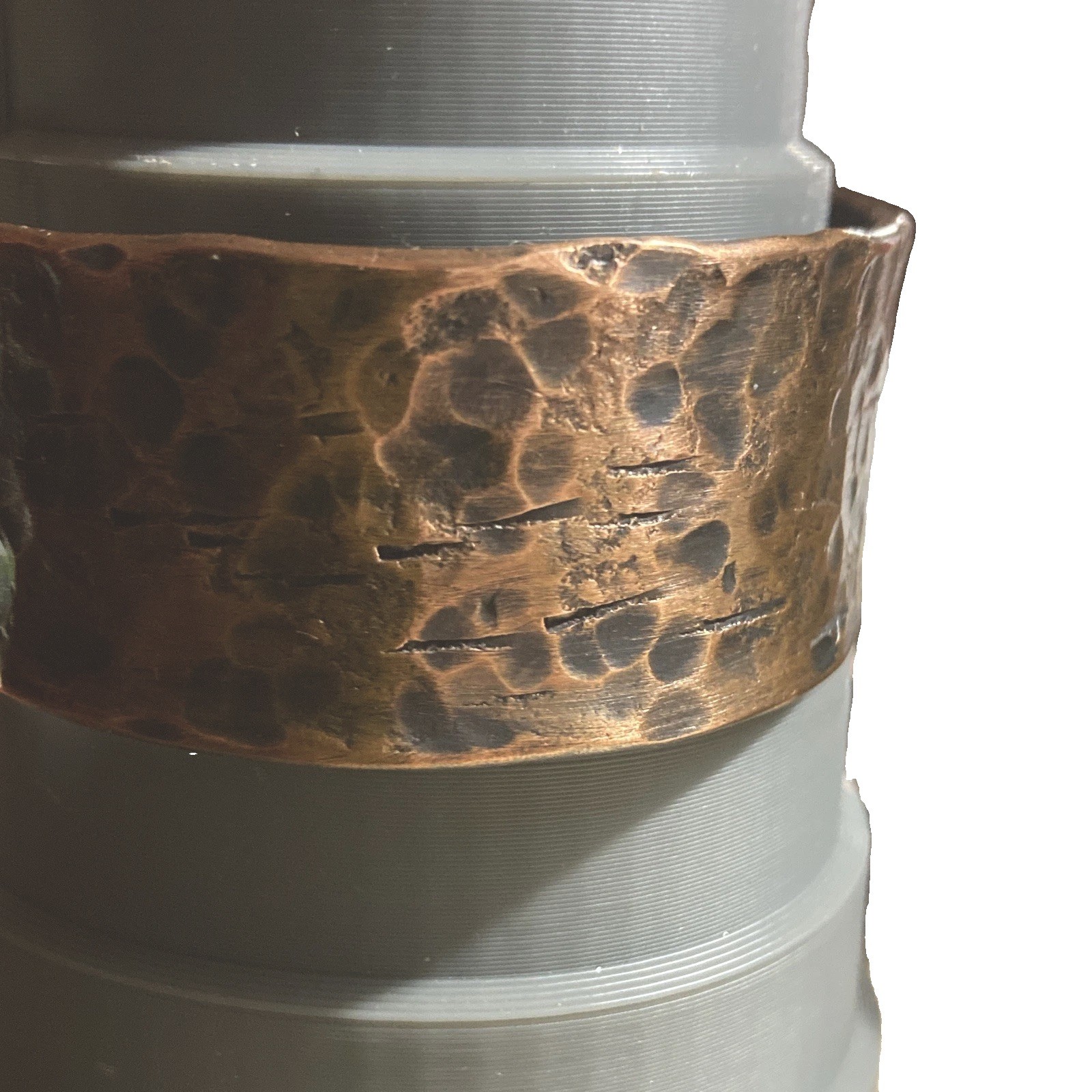 Handcrafted Hammered Copper Cuff Bracelet Artisan Unisex Adults No Stone size 7