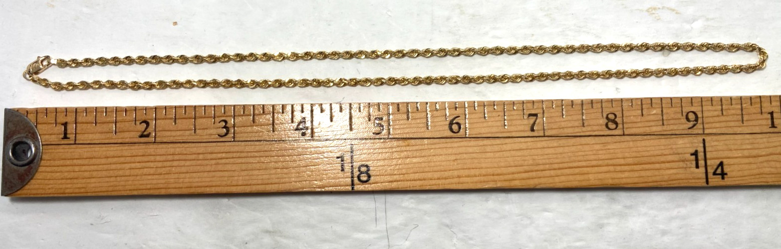 Gold Rope Solid 14K Chain | 20 inch | 3.0mm | 12.0 Grams