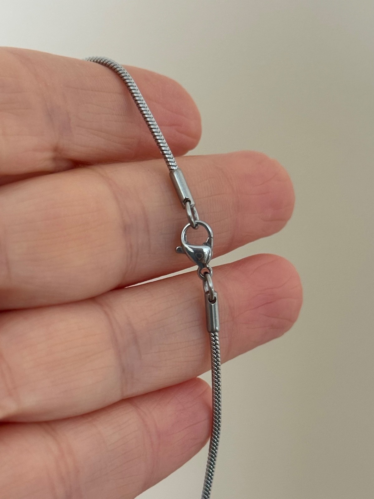 Stainless Steel Round Snake Chain Necklace