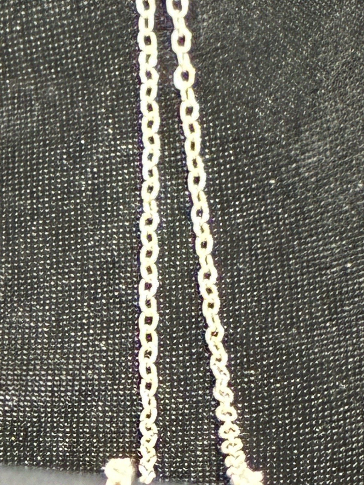 Sparkly & Dainty 19″ 925 Sterling Silver Purple Triple Charm Cluster Necklace