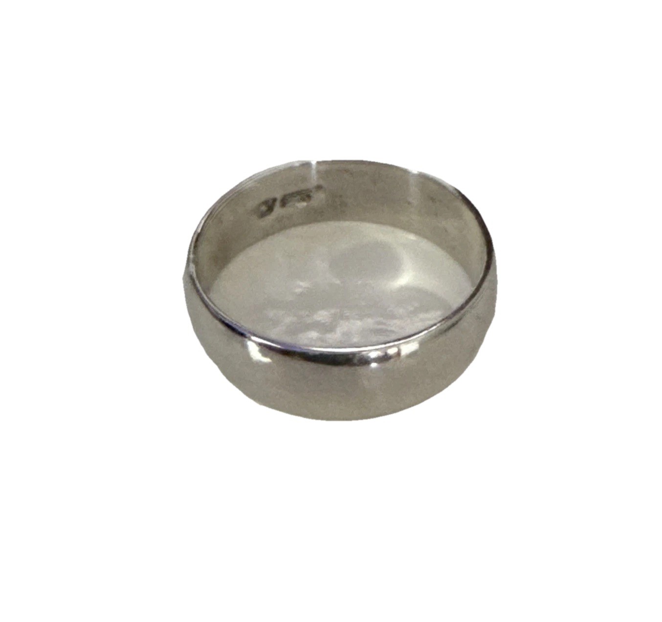 STERLING SILVER 7 mm WIDE BAND RING 4 GRAMS- SIZE 8 1/2