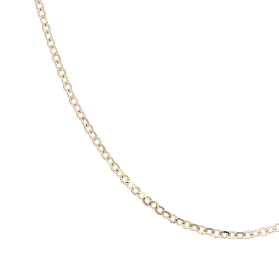 1mm Cable Link Chain 18″ Adjustable Necklace 14k Yellow Gold 1.08 Grams