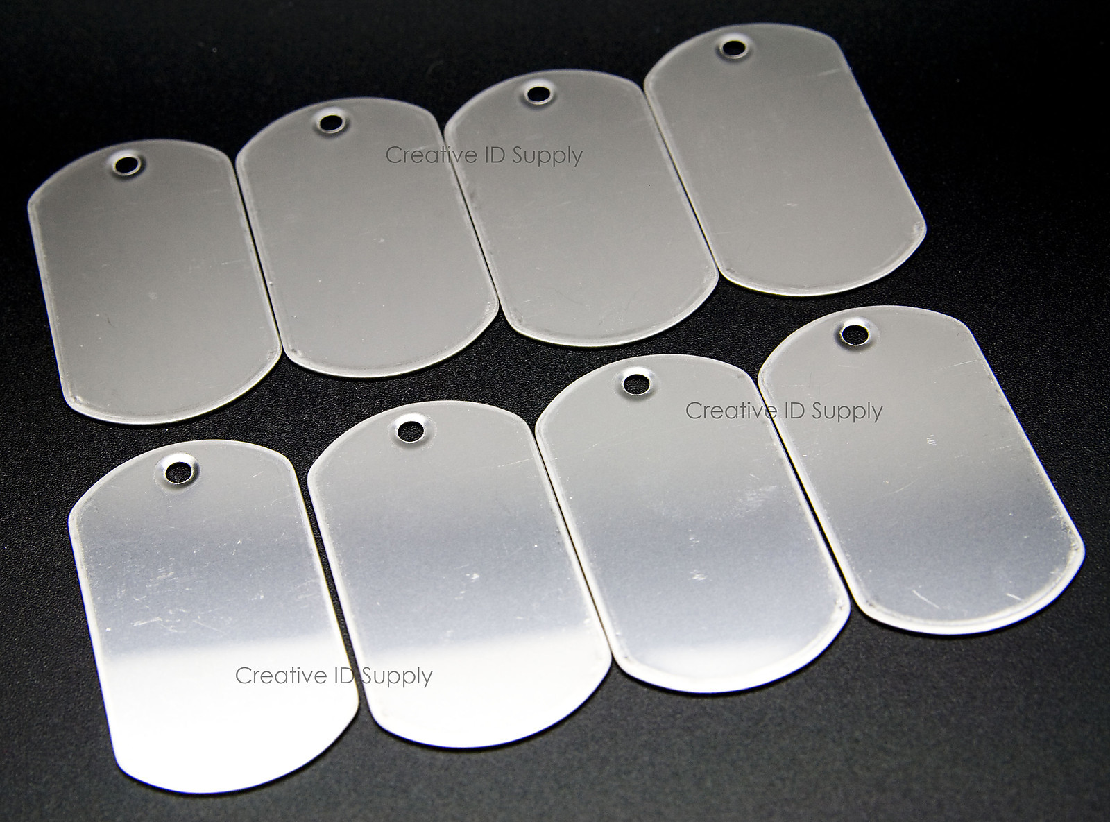 Lot 500 Blank Stainless Steel Dog Tags Shiny/Matte + 500 24″ SS Ball Chain Neckl