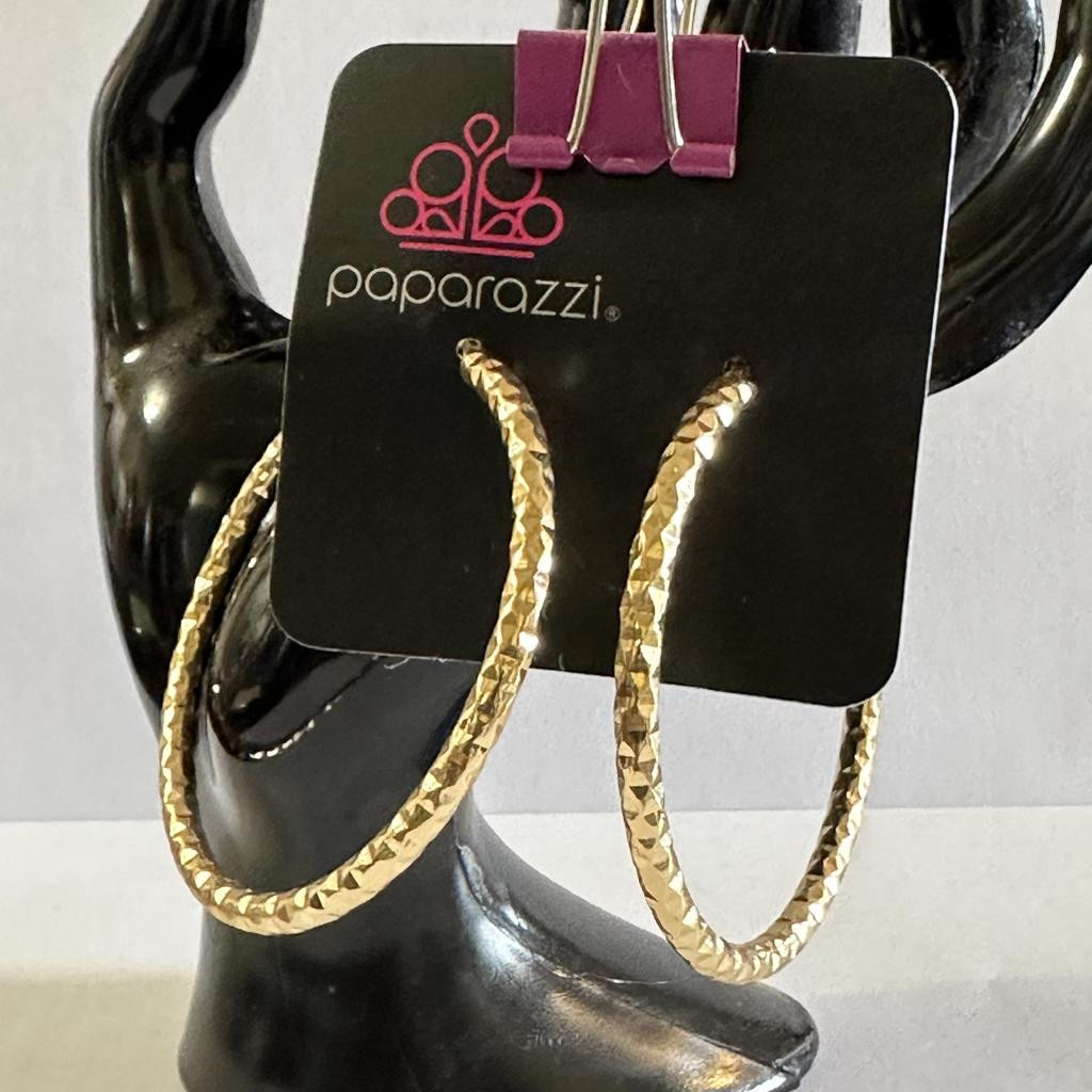 Paparazzi Gold Hoop Earring- Urban Design RS5-20-24