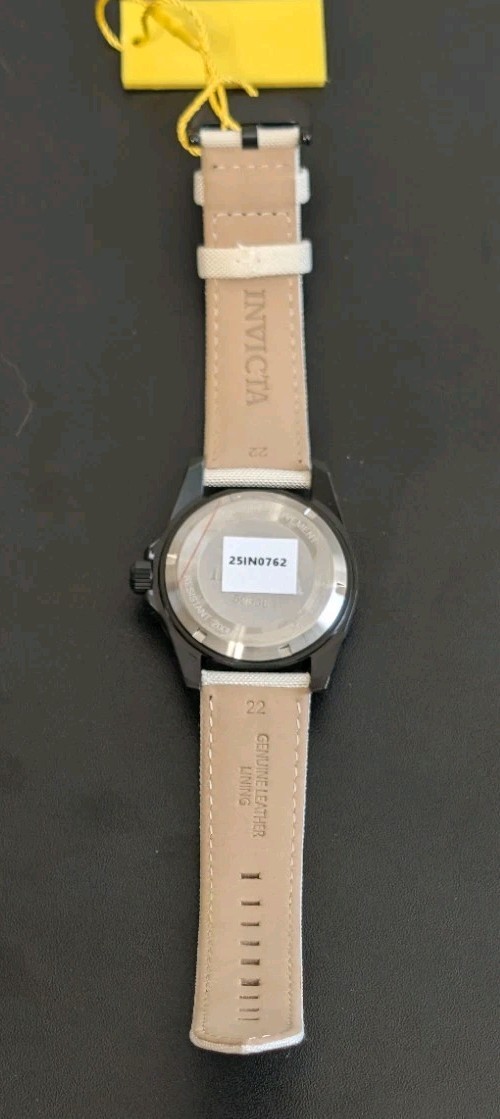 Invicta Pro Diver Men’s Watch (Model 50536) – Beige Dial & Nylon Strap – 42mm