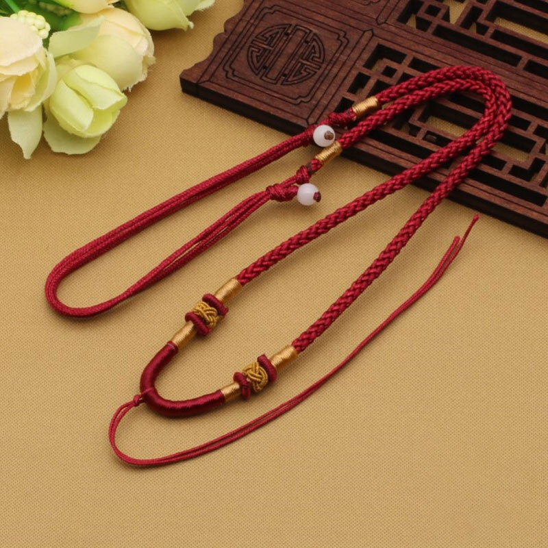 20Pcs Braided Line Rope String Cord Jade Beads for DIY Pendant Necklace Bracelet