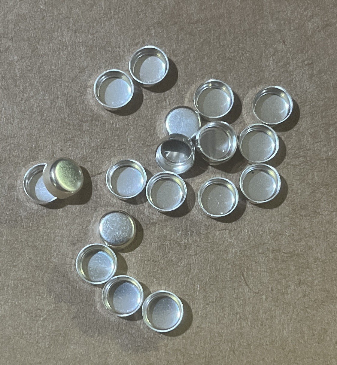 One 5mm Round Plain Sterling Silver Bezel Cup 32gauge Setting