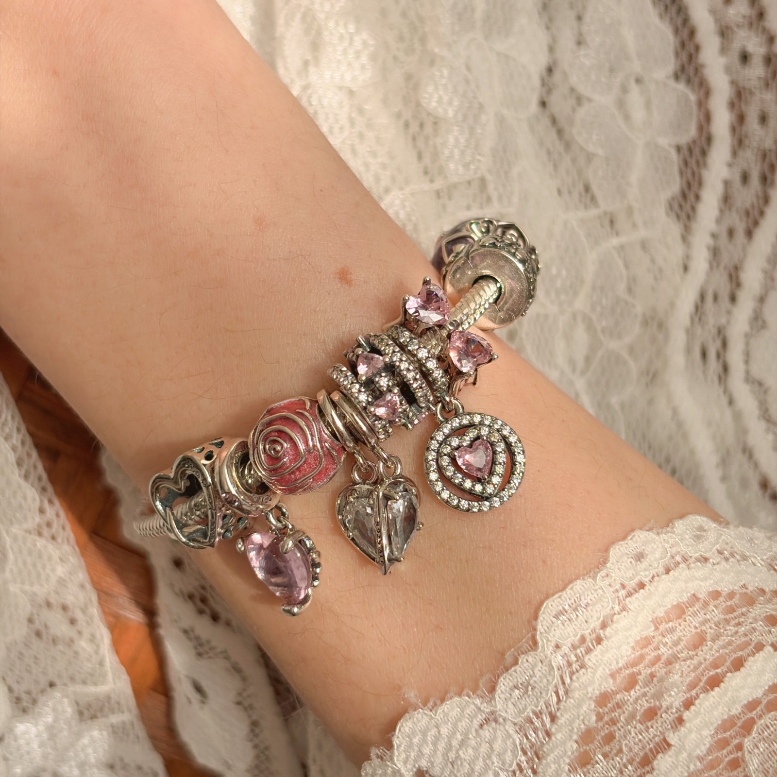 PANDORA Pink Bow Charm Sterling Silver, #794253C01, Valentine’s Day Gift