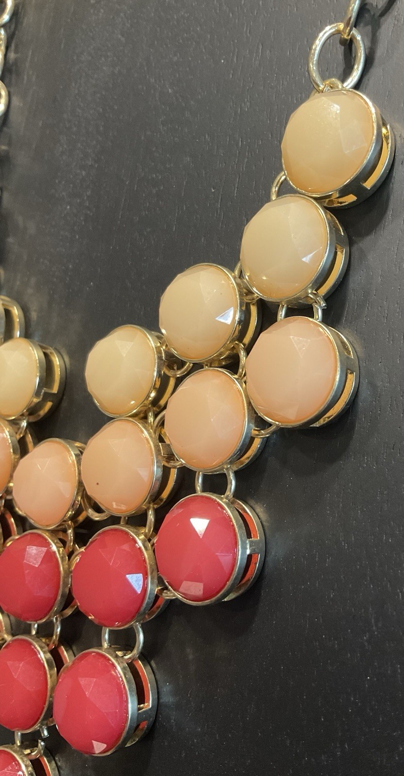 NY & CO. Beautiful Gold Tone Chain With Cascading Jewel Necklace # 177