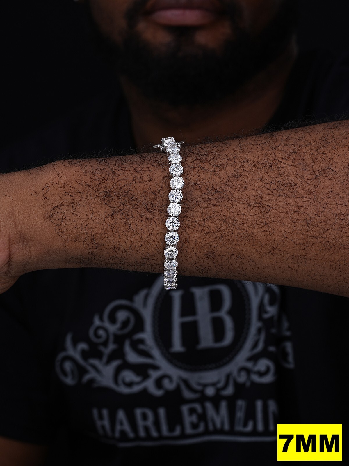 Tennis Bracelet SOLID 925 Sterling Silver MOISSANITE Passes Tester 3-7mm