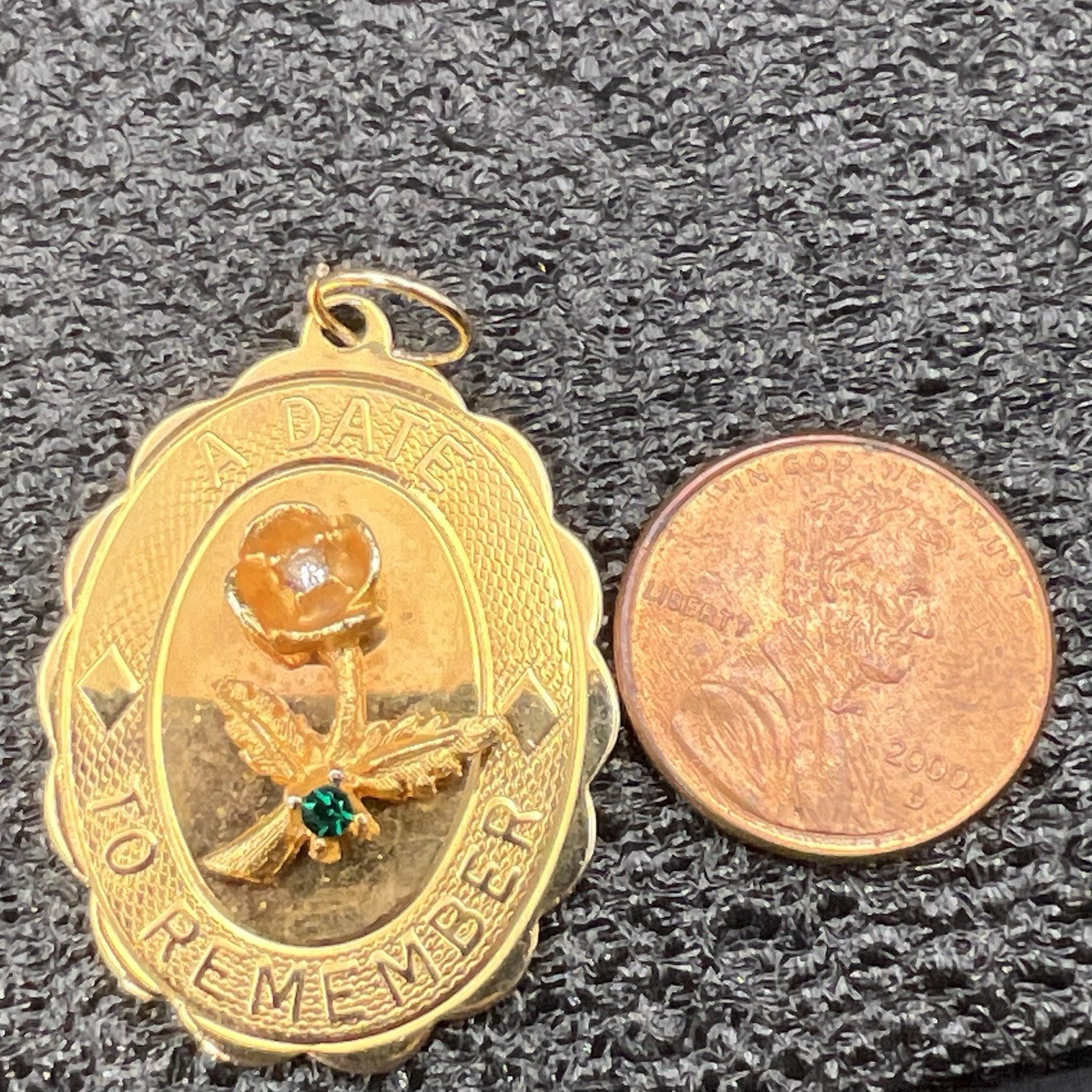 “Date to Remember” ROSE Vintage 1960s HOBCO House of Borvani for Charm Bracelet