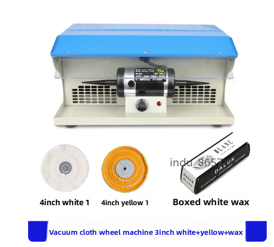 Double Head Dust Extraction Cloth Buffing Polishing Machine 110/220V 200W Motor