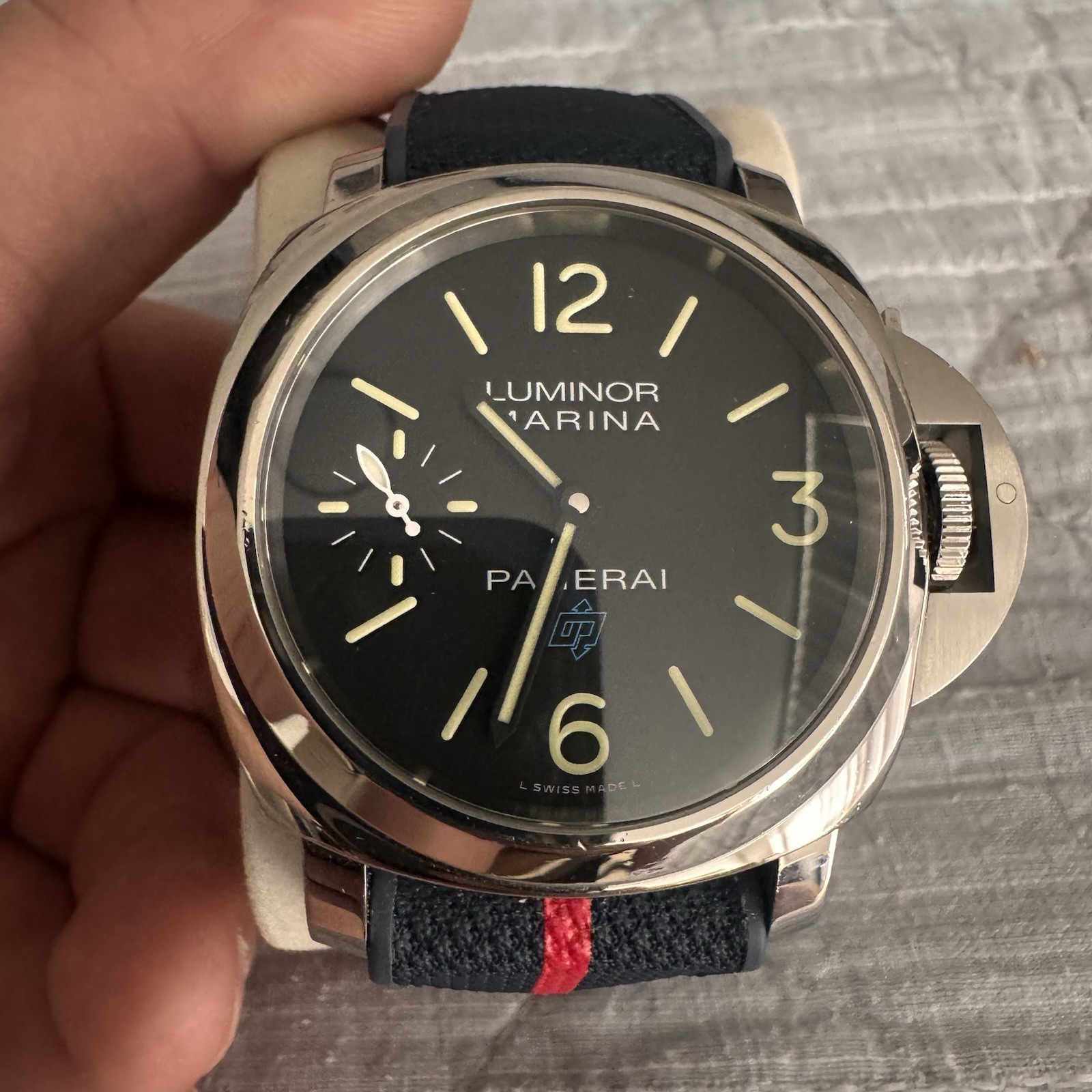 Panerai Luminor Silver Men’s Watch PAM00777 Automatic Black Dial 44mm Used