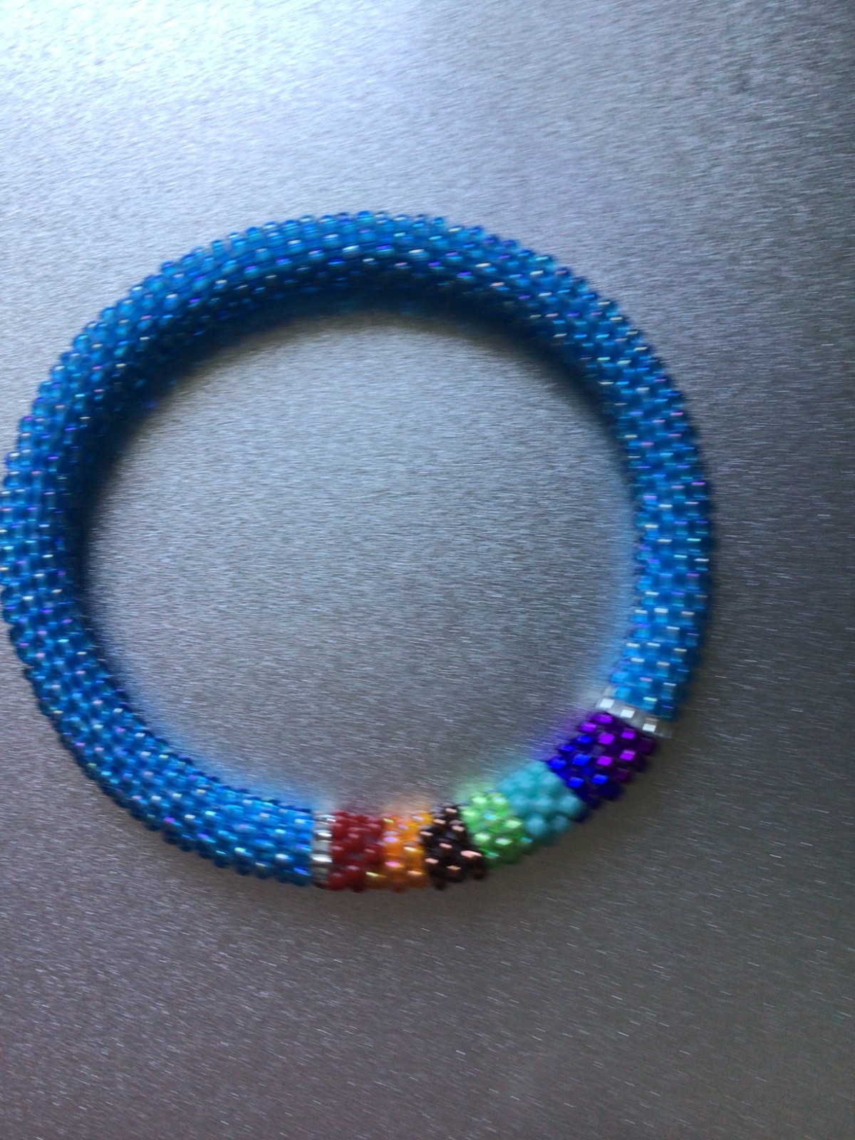 UNIQUE MULTICOLOR COMBINATION, 7″ ROLL ON SASHKA BRACELETS, 12 PCS