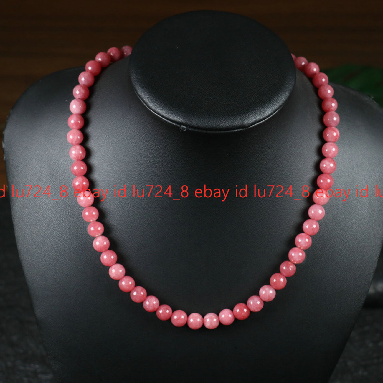 6/8/10/12mm Natural Pink Rhodochrosite Round Gemstone Beads Necklace 14-36″ AAA+
