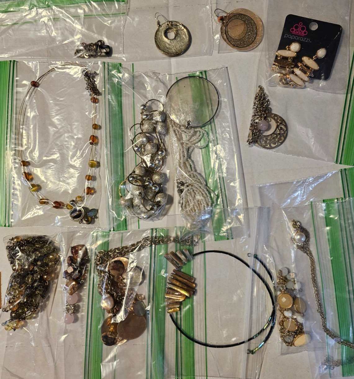 Earrings necklace braclet jewelry lot White brown topaz pearl colored fashion