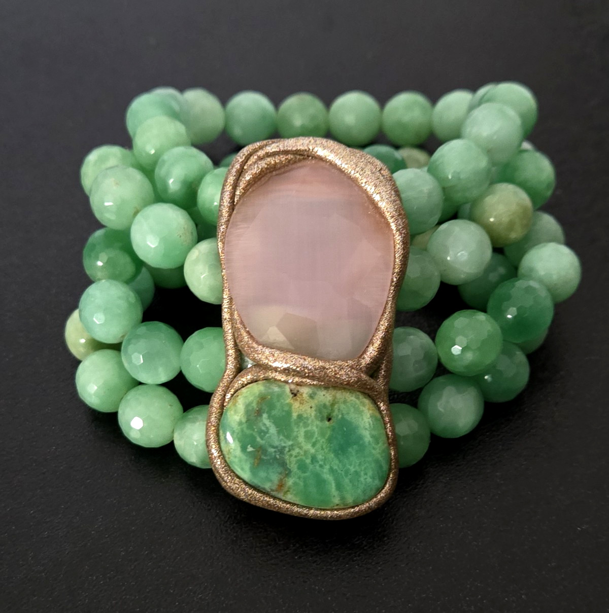 ESTROSIA Milano Italy Semi-precious Gemstone Multi-strand Bracelet
