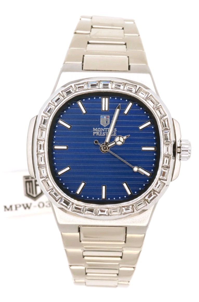 43- Montres Prestige × Invicta MPW-0326 Crystal Horizon 42mm Blue Textured Dial