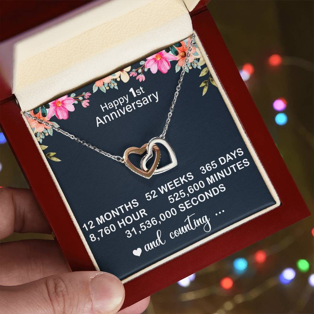 1 Year Anniversary Gift for Girlfriend – First Anniversary Gift for Her, 1st