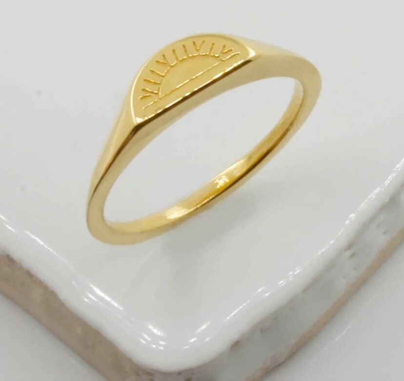 Couple Ring Set 18K Gold Filled Minimalist Cute Rings Sz:6-8 Free Fast Shipping!