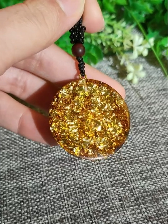 Malachite Orgonite Pendant Necklace Spiritual Healing Energy Positive Jewelry