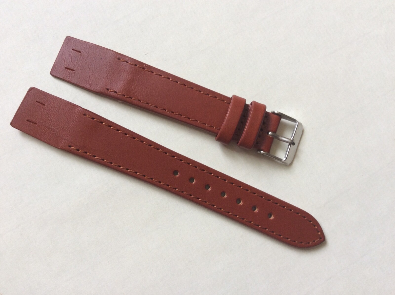 Genuine Leather Strap for Fixed Lops 18mm Black, Brown Watch Band Open Ends ITWS