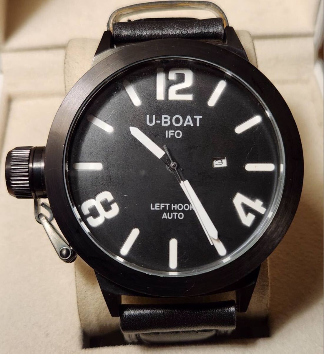 [B1Y] U BOAT IFO LEFT HOOK AUTO Left Hook Automatic Watch Damascus [z9s]