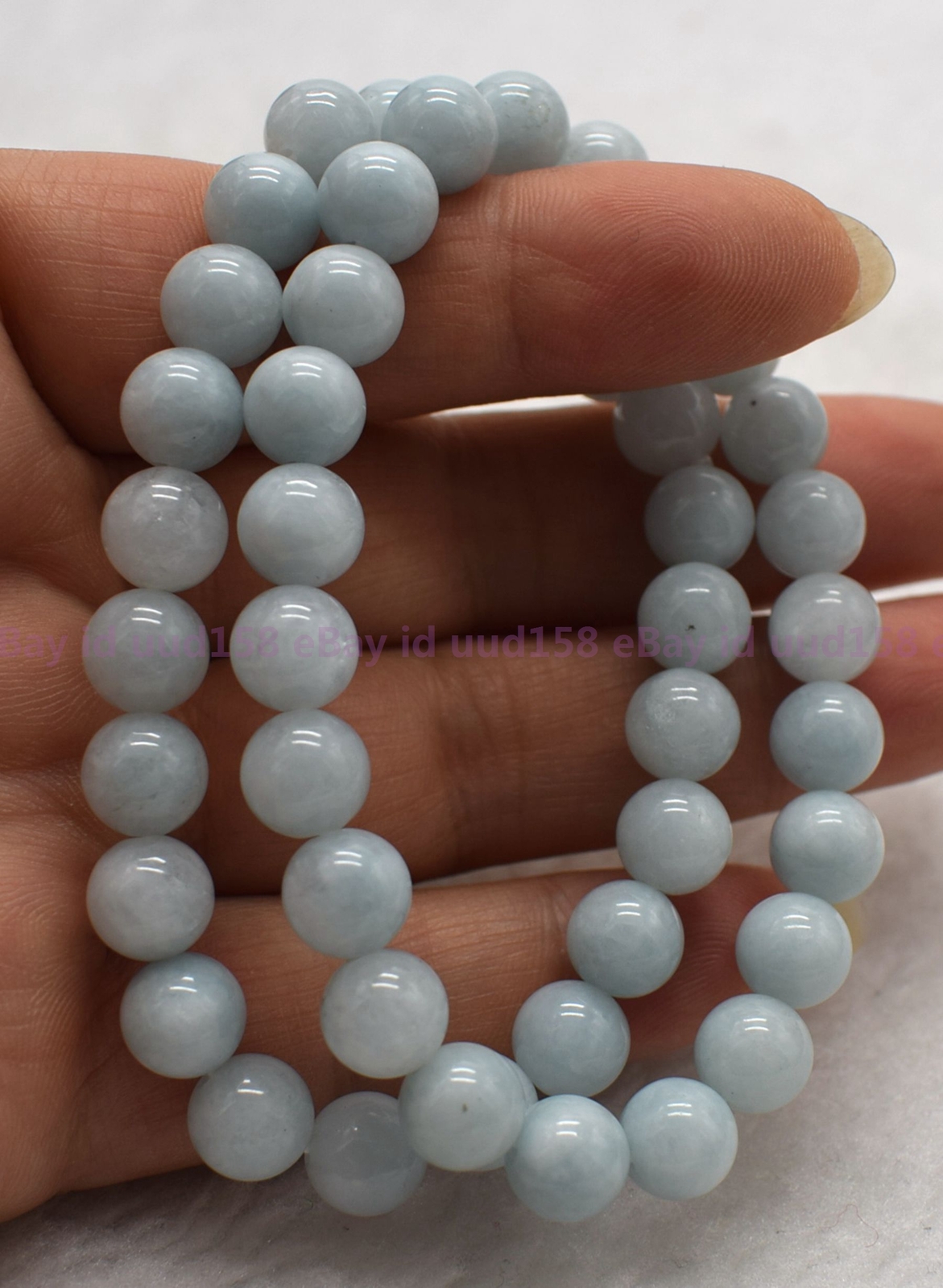 Natural 2 Pcs 8mm Multicolor Gemstone Round Beads Stretch Bracelet 7.5″ AAA