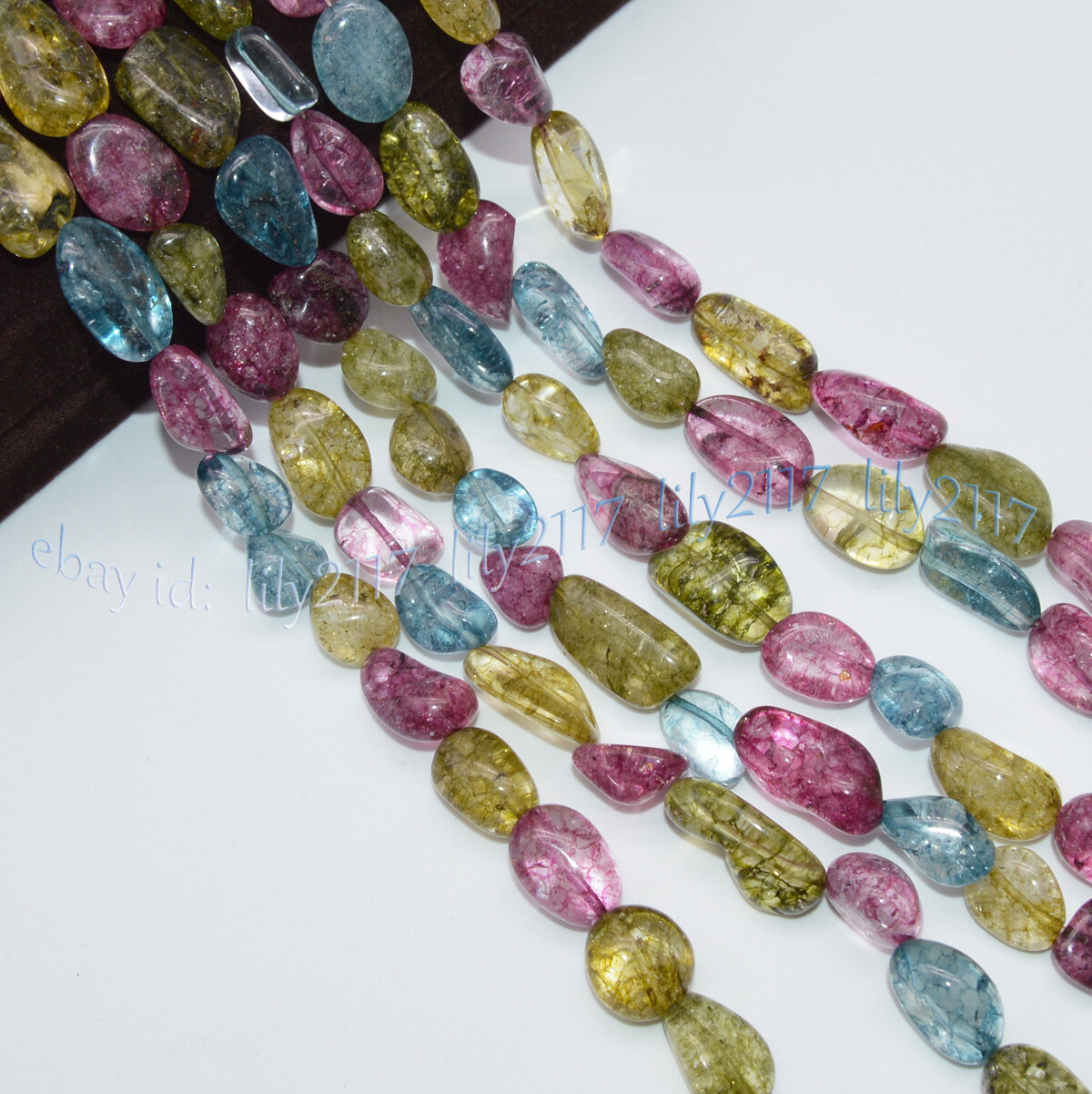 12-15mm Multicolor Tourmaline Irregular Freeform Nugget Gemstone Loose Bead 15”