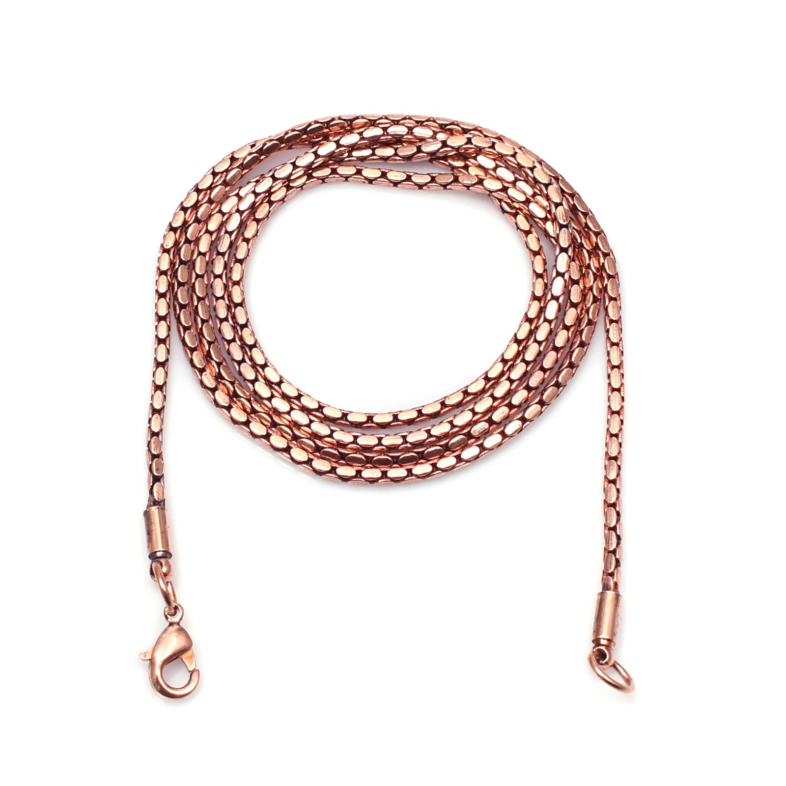 100% Oxidized Pure Copper Box Chain Herringbone Necklace Gift For Jewelry RJ-07