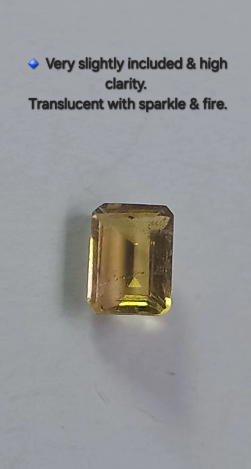 🔹 1.30ct Emerald Cut Tourmaline. Untreated, Slightly Included. 7 x 5 mm approx.